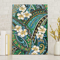 Polynesian Hibiscus Tropical Green Floral Canvas Wall Art Tribal Pattern LT01 Without Frame Green - Polynesian Pride