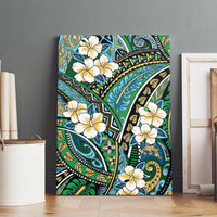 Polynesian Hibiscus Tropical Green Floral Canvas Wall Art Tribal Pattern LT01 - Polynesian Pride