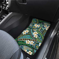 Polynesian Hibiscus Tropical Green Floral Car Mats Tribal Pattern LT01 - Polynesian Pride