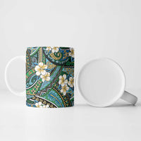 Polynesian Hibiscus Tropical Green Floral Ceramic Mug Tribal Pattern LT01 - Polynesian Pride