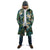 Polynesian Hibiscus Tropical Green Floral Cloak Tribal Pattern - Polynesian Pride