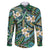 Polynesian Hibiscus Tropical Green Floral Family Matching Puletasi and Hawaiian Shirt Tribal Pattern - Polynesian Pride