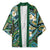 Polynesian Hibiscus Tropical Green Floral Kimono Tribal Pattern - Polynesian Pride