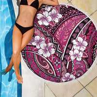 Polynesian Hibiscus Tropical Pink Floral Beach Blanket Tribal Pattern LT01 - Polynesian Pride