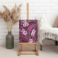 Polynesian Hibiscus Tropical Pink Floral Canvas Wall Art Tribal Pattern LT01 - Polynesian Pride