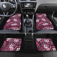 Polynesian Hibiscus Tropical Pink Floral Car Mats Tribal Pattern LT01 Set 4pcs Pink - Polynesian Pride