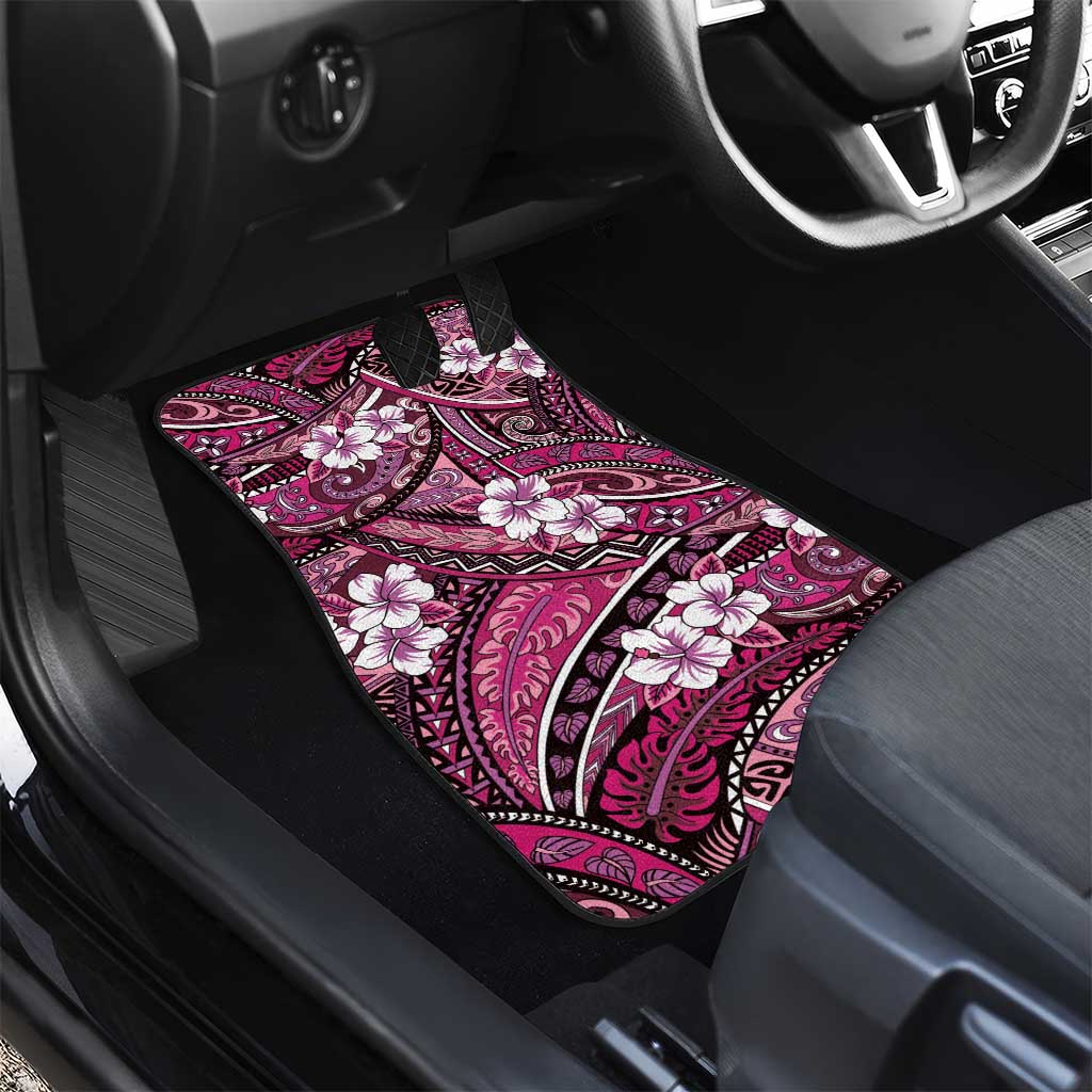 Polynesian Hibiscus Tropical Pink Floral Car Mats Tribal Pattern LT01 - Polynesian Pride