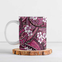 Polynesian Hibiscus Tropical Pink Floral Ceramic Mug Tribal Pattern LT01 Pink - Polynesian Pride