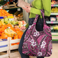 Polynesian Hibiscus Tropical Pink Floral Grocery Bag Tribal Pattern LT01 - Polynesian Pride