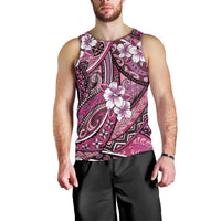 Polynesian Hibiscus Tropical Pink Floral Men Tank Top Tribal Pattern LT01 - Polynesian Pride