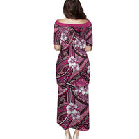 Polynesian Hibiscus Tropical Pink Floral Puletasi Tribal Pattern LT01 - Polynesian Pride