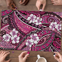 Polynesian Hibiscus Tropical Pink Floral Puzzle Tribal Pattern LT01 - Polynesian Pride