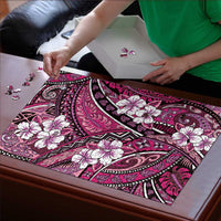 Polynesian Hibiscus Tropical Pink Floral Puzzle Tribal Pattern LT01 - Polynesian Pride