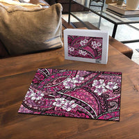 Polynesian Hibiscus Tropical Pink Floral Puzzle Tribal Pattern LT01 - Polynesian Pride