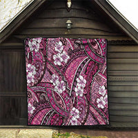 Polynesian Hibiscus Tropical Pink Floral Quilt Tribal Pattern - Polynesian Pride