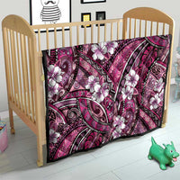 Polynesian Hibiscus Tropical Pink Floral Quilt Tribal Pattern - Polynesian Pride