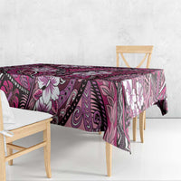 Polynesian Hibiscus Tropical Pink Floral Tablecloth Tribal Pattern LT01 - Polynesian Pride