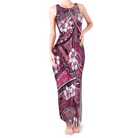 Polynesian Hibiscus Tropical Pink Floral Tank Maxi Dress Tribal Pattern LT01 Women Pink - Polynesian Pride