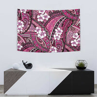 Polynesian Hibiscus Tropical Pink Floral Tapestry Tribal Pattern - Polynesian Pride