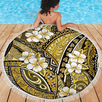 Polynesian Hibiscus Tropical Yellow Floral Beach Blanket Tribal Pattern LT01 - Polynesian Pride