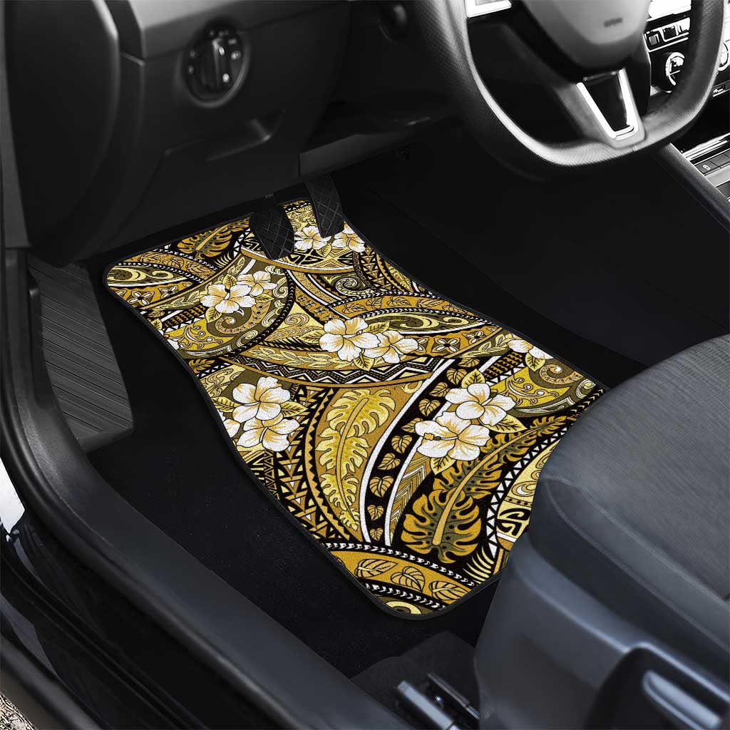 Polynesian Hibiscus Tropical Yellow Floral Car Mats Tribal Pattern LT01 - Polynesian Pride