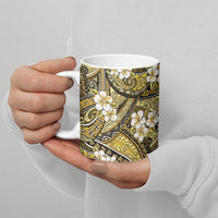 Polynesian Hibiscus Tropical Yellow Floral Ceramic Mug Tribal Pattern LT01 - Polynesian Pride