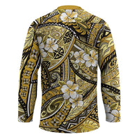Polynesian Hibiscus Tropical Yellow Floral Hockey Jersey Tribal Pattern LT01 - Polynesian Pride