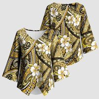 Polynesian Hibiscus Tropical Yellow Floral Kimono Sleeve Blouse Tribal Pattern LT01 - Polynesian Pride