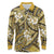 Polynesian Hibiscus Tropical Yellow Floral Long Sleeve Polo Shirt Tribal Pattern - Polynesian Pride