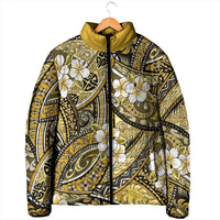 Polynesian Hibiscus Tropical Yellow Floral Padded Jacket Tribal Pattern LT01 - Polynesian Pride