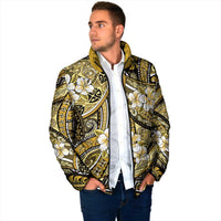 Polynesian Hibiscus Tropical Yellow Floral Padded Jacket Tribal Pattern LT01 - Polynesian Pride
