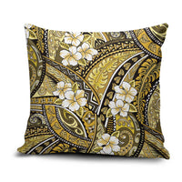 Polynesian Hibiscus Tropical Yellow Floral Pillow Cover Tribal Pattern - Polynesian Pride