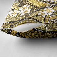 Polynesian Hibiscus Tropical Yellow Floral Pillow Cover Tribal Pattern - Polynesian Pride