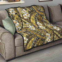 Polynesian Hibiscus Tropical Yellow Floral Quilt Tribal Pattern - Polynesian Pride