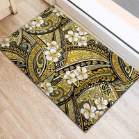 Polynesian Hibiscus Tropical Yellow Floral Rubber Doormat Tribal Pattern LT01 - Polynesian Pride
