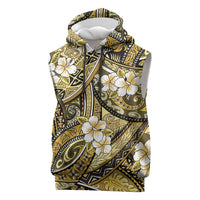 Polynesian Hibiscus Tropical Yellow Floral Sleeveless Hoodie Tribal Pattern LT01 Yellow - Polynesian Pride