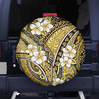 Polynesian Hibiscus Tropical Yellow Floral Spare Tire Cover Tribal Pattern - Polynesian Pride