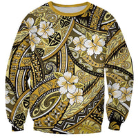 Polynesian Hibiscus Tropical Yellow Floral Sweatshirt Tribal Pattern LT01 Unisex Yellow - Polynesian Pride