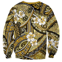 Polynesian Hibiscus Tropical Yellow Floral Sweatshirt Tribal Pattern LT01 - Polynesian Pride