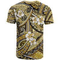 Polynesian Hibiscus Tropical Yellow Floral T Shirt Tribal Pattern - Polynesian Pride