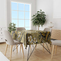 Polynesian Hibiscus Tropical Yellow Floral Tablecloth Tribal Pattern LT01 - Polynesian Pride