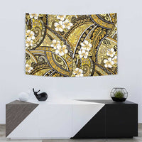 Polynesian Hibiscus Tropical Yellow Floral Tapestry Tribal Pattern - Polynesian Pride