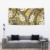 Polynesian Hibiscus Tropical Yellow Floral Tapestry Tribal Pattern - Polynesian Pride