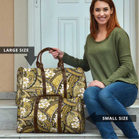 Polynesian Hibiscus Tropical Yellow Floral Travel Bag Tribal Pattern - Polynesian Pride
