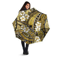 Polynesian Hibiscus Tropical Yellow Floral Umbrella Tribal Pattern - Polynesian Pride
