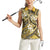 Polynesian Hibiscus Tropical Yellow Floral Women Sleeveless Polo Shirt Tribal Pattern - Polynesian Pride