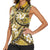 Polynesian Hibiscus Tropical Yellow Floral Women Sleeveless Polo Shirt Tribal Pattern - Polynesian Pride