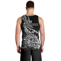 New Zealand Silver Fern Rugby Men Tank Top Aotearoa Kiwi Maori Black Version LT01 - Polynesian Pride