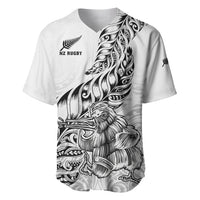 New Zealand Silver Fern Rugby Baseball Jersey Aotearoa Kiwi Maori White Version LT01 White - Polynesian Pride