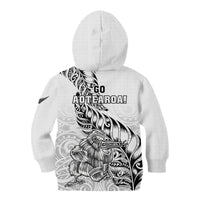 New Zealand Silver Fern Rugby Kid Hoodie Aotearoa Kiwi Maori White Version LT01 - Polynesian Pride